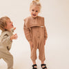 Gauze Jumpsuit and Collar - Fawn
