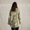Adult Sweater Nordic Green Moons Stars